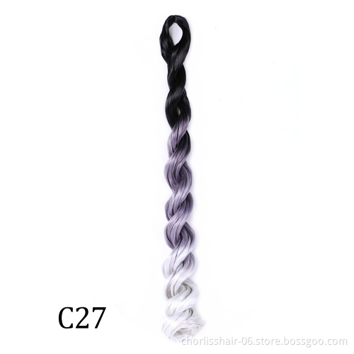 Ombre Big Curly Wavy Braiding Hair Jumbo Hair Colorful Synthetic Sea Body Deep Wave Curly Crochet Braids Hair Extensions